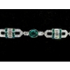 Image 4 : Tray of Green and Clear Crystal Jewelry - Preowned