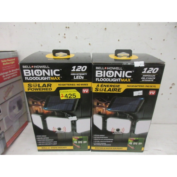 2 Bell & Howell Solar Powered FloodlightMax
