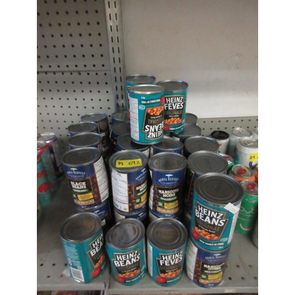 35 Dented Cans of Heinz Beans and Organic Black Beans