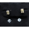 Image 1 : 1 Pair Blue Topaz & 1 Pair Citrine Sterling Silver Earrings