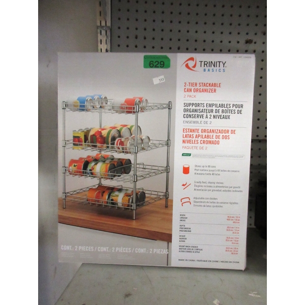 Trinity Basics 2-Tier Stackable Can Organizer Set 