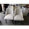 Image 1 : Set of 4 Fabric Upholstered Dining Chairs
