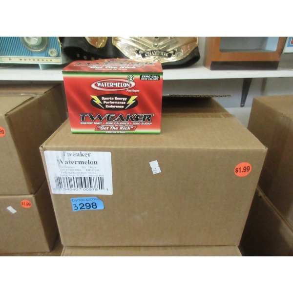 3 Cases of  Tweaker  Sugar Free Energy Shots - Watermelon