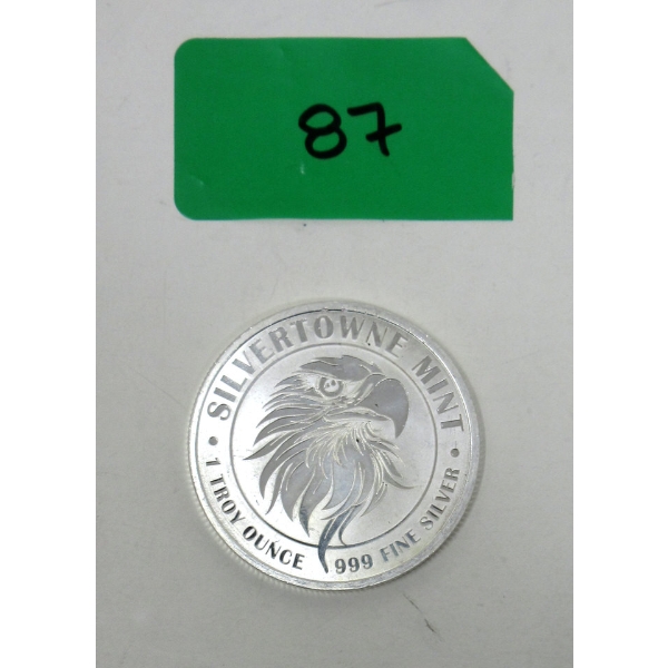1 Oz .999 Silver Eagle Round SilverTowne Mint 