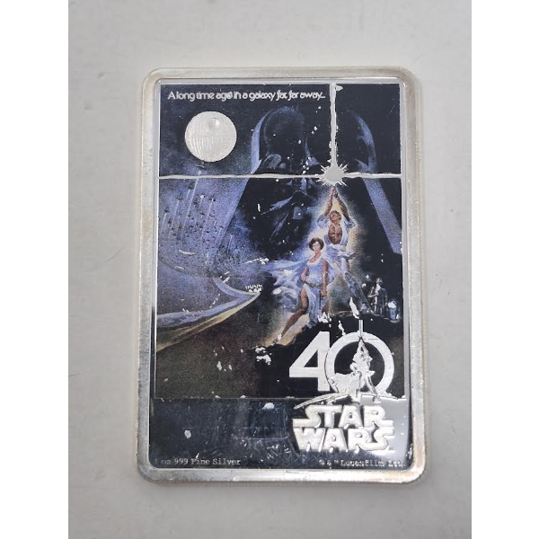 1 Oz .999 Silver 40th Anniversary Star Wars Coin 