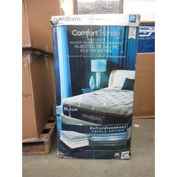 New Queen Novaform Gel Memory Foam Mattress