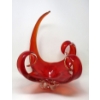 Image 1 : MCM Red Chalet Canadian Art Glass Centerpiece Bowl