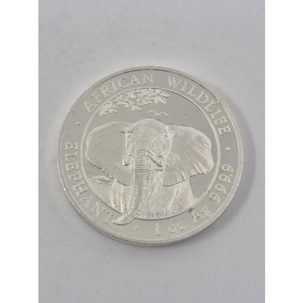 1 Oz .9999 Silver African Wildlife Elephant Coin