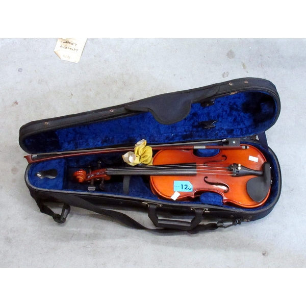 Child's Violin and Bow in Case