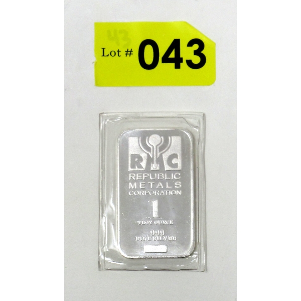 1 Oz .999 Silver RMC Bar 