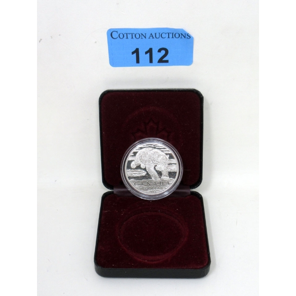 2014 Canadian .9999 Silver $50 Polar Bear Coin