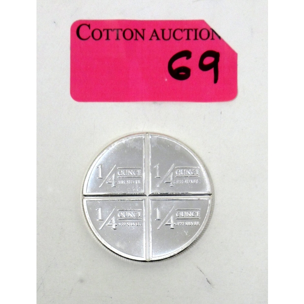 1 Oz .999 Silver Stagecoach Divisible Round 