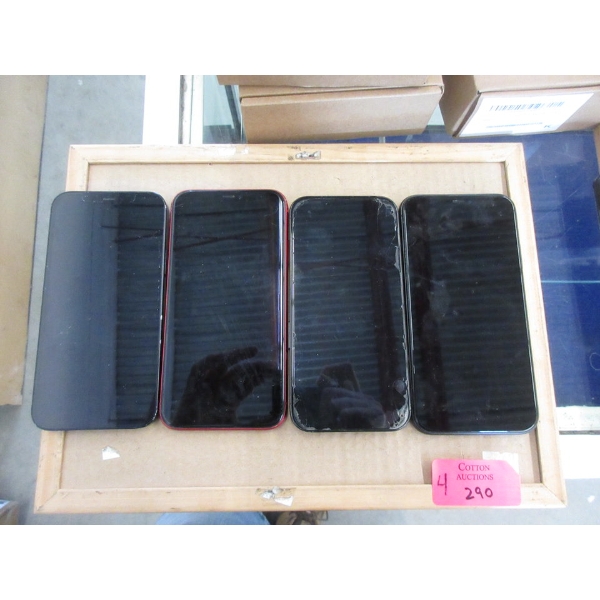 4 Assorted Preowned iPhones - As Is