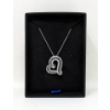Image 2 : 1/2 CT Blue & White Diamond Heart Pendant