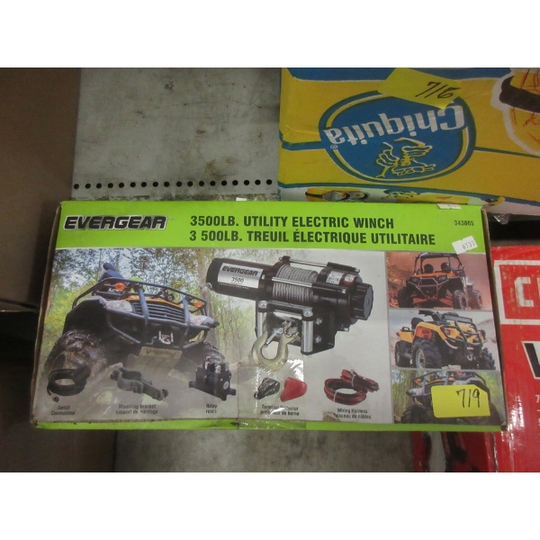 New Evergear 3500 LB. Electric Utility Winch