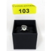Image 3 : 3.2 CT Green Amethyst & Diamond Sterling Silver Ring
