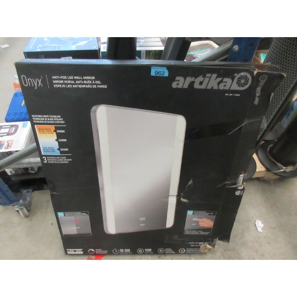 Artika "Onyx" Anti-Fog LED Wall Mirror in Box