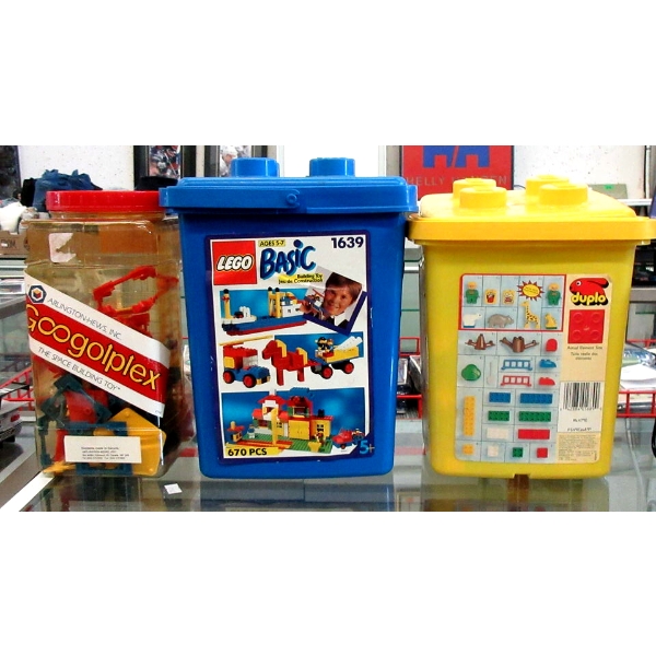 3 Containers of Assorted Building Block Toys 