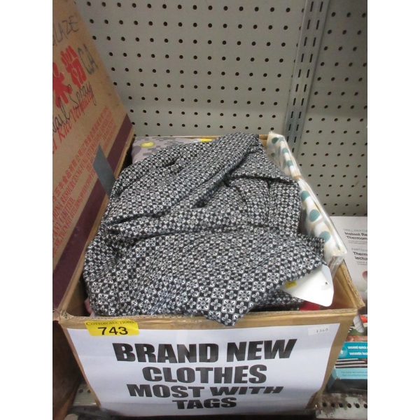 Box of Assorted New Clothing - Most with Tags