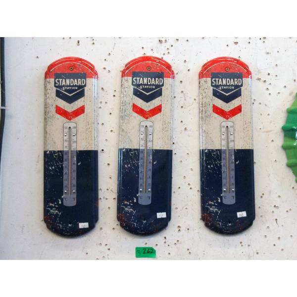 3 New Metal Standard Station Wall Thermometers