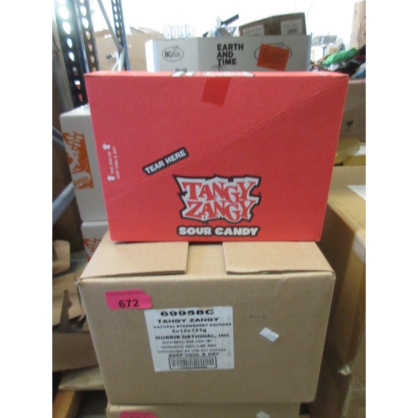Case of Tangy Zangy Sour Strawberry Squares