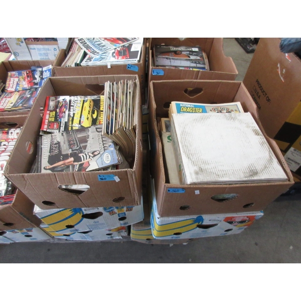 2 Boxes of National Dragster & Other Car Magazines