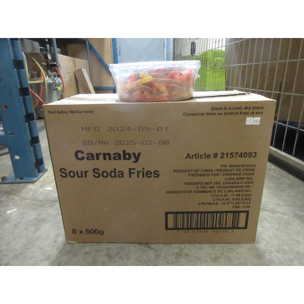 Case of Carnaby  Sour Soda Fries  Gummies