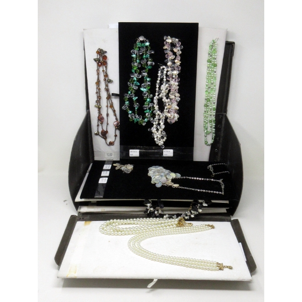 New Sample Jewelry on Pads in Salesman's Case