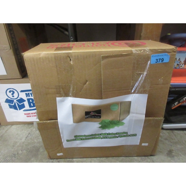 25 Lbs. Box of Green Holi Coloured Powdered Chalk