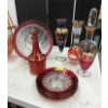 Image 1 : 6+ Vintage Cobalt, Ruby and Cranberry Glass Pieces
