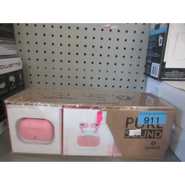 Box of 9 New Pure Sound Air Buds - Pink