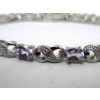 Image 2 : 6+ CTW Amethyst & Diamond Tennis Bracelet 
