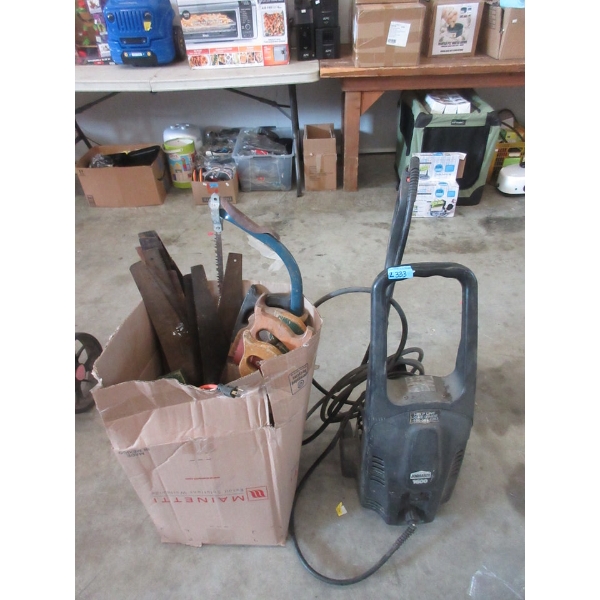 Jobmate 1600 Pressure Washer & Box of Tools