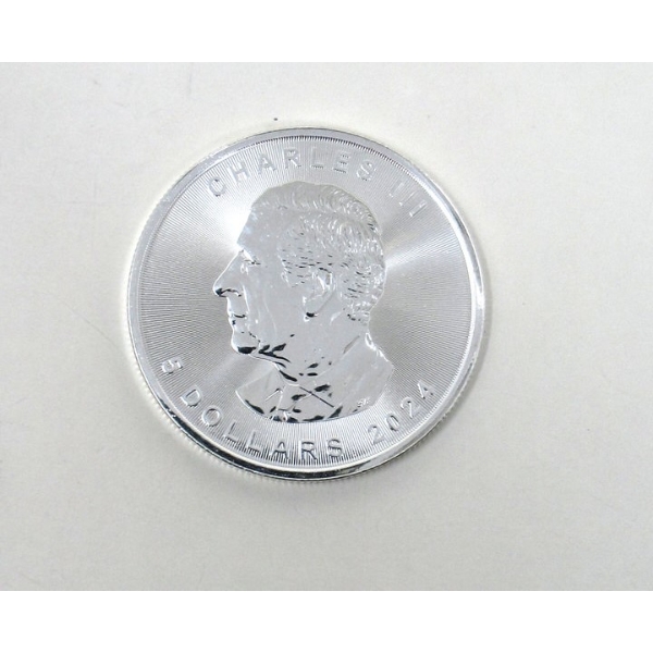 1 Oz .9999 Silver 2024 Canada Maple Leaf Coin 