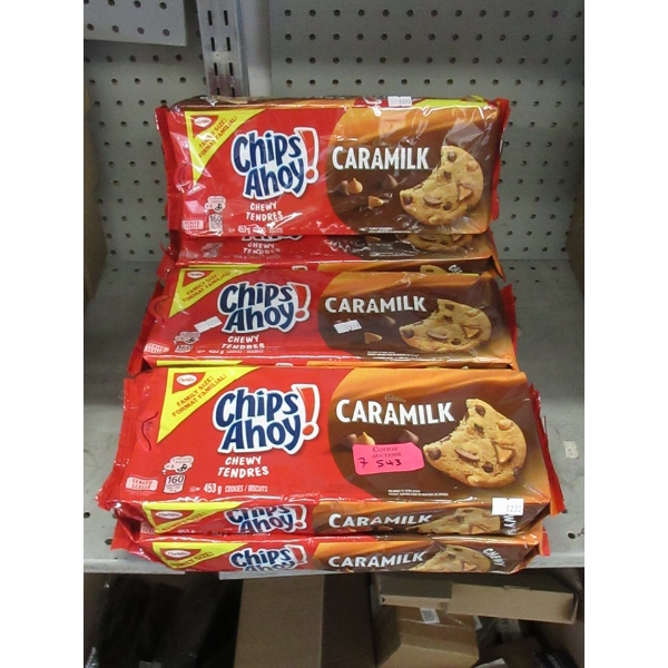 7 Packages of Chips Ahoy Caramilk Chewy Cookies