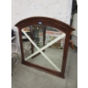 Image 1 : Large Wood Framed Arch Top Mirror - 45" x 43"