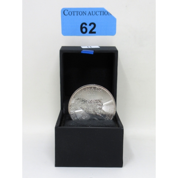 1 Oz .9999  Silver 2017 Predator: Lynx Coin 