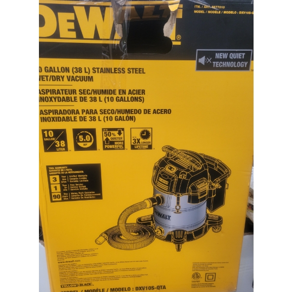 DeWalt Stainless Steel Wet/Dry Vacuum