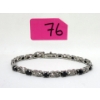 Image 1 : 7.8 CTW Blue Sapphire & Diamond Tennis Bracelet