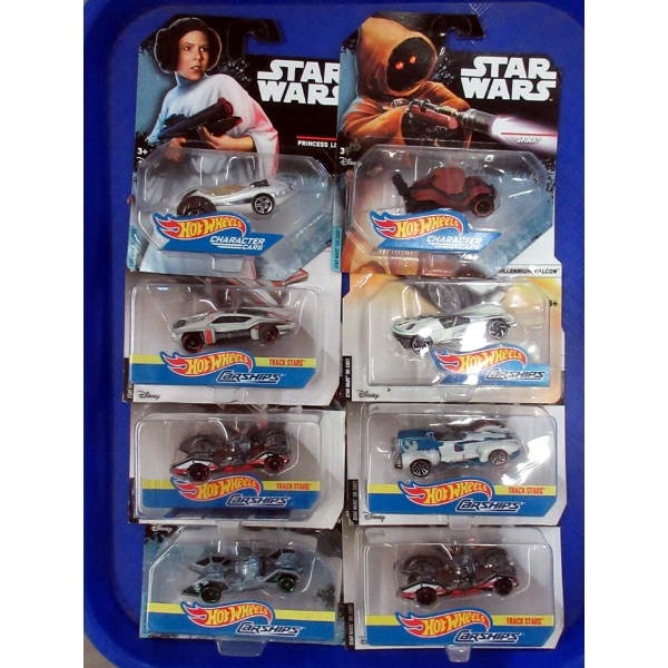 8 Hot Wheels Star Wars Character Cars & Carships
