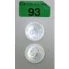 Image 1 : 2 x 1/2 Oz .999 Silver 2015 Battle of the Coral Sea Coins 