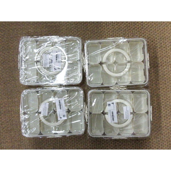 4 New Latch Top 8 Section Snacking Boxes