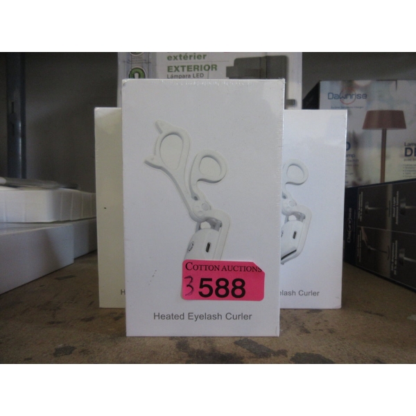 3 New White Heated Eyelash Curlers