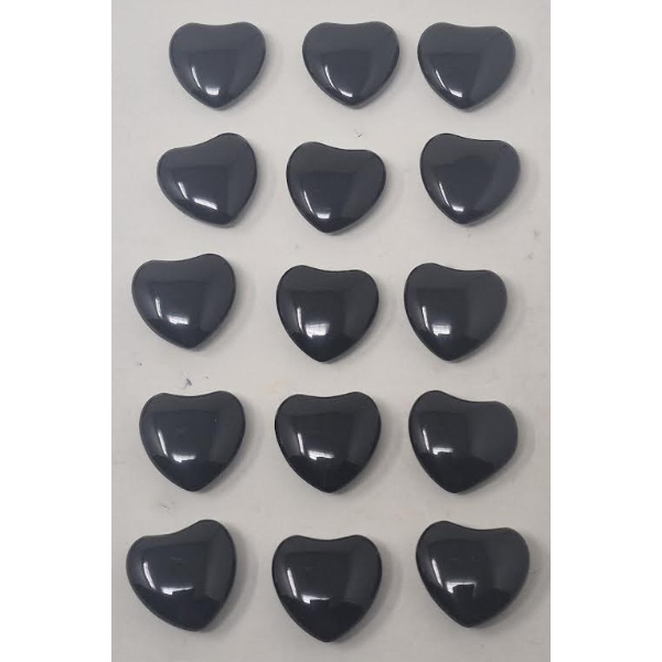 15 x Onyx Gemstone Hearts