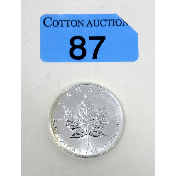 1 Oz .9999 Silver 1990 Maple Leaf Coin 