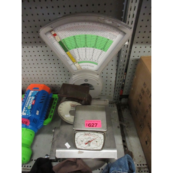 3 Piece Lot of Vintage Postage Scales	
