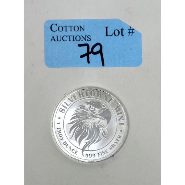 1 Oz .999 Silver Eagle Round SilverTowne Mint 