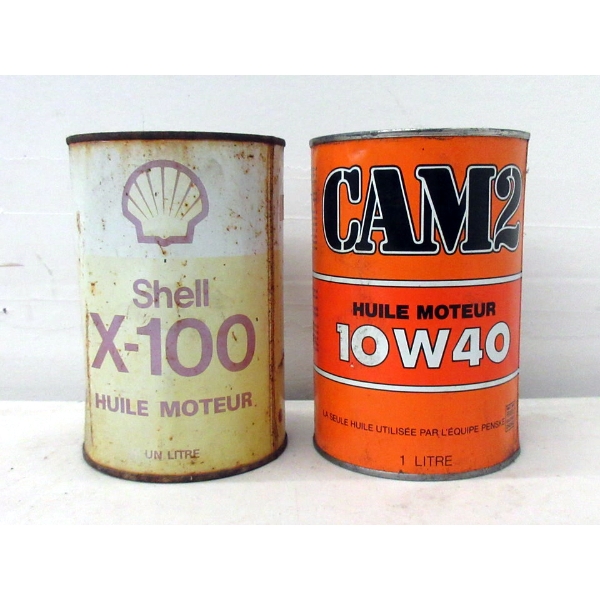 1 Shell X-100 and 1 Cam2 10W-40 Oil Can