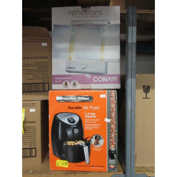 Proctor Silex Air Fryer & Conair Make Up Mirror