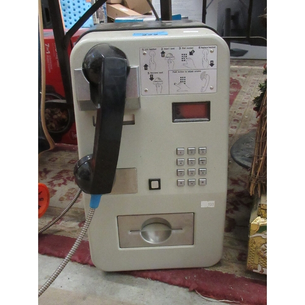Vintage Wall Mount Credit Card Pay Phone